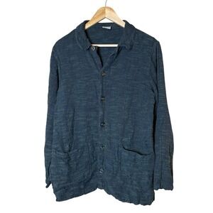 CP‎ Shades Teal Button Up Shacket Shirt Jacket Small Tapestry Thick Goblincore